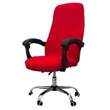 Housse de chaise de bureau Melaluxe - Housse extensible universelle pour chaise de bureau (taille L) - Rouge