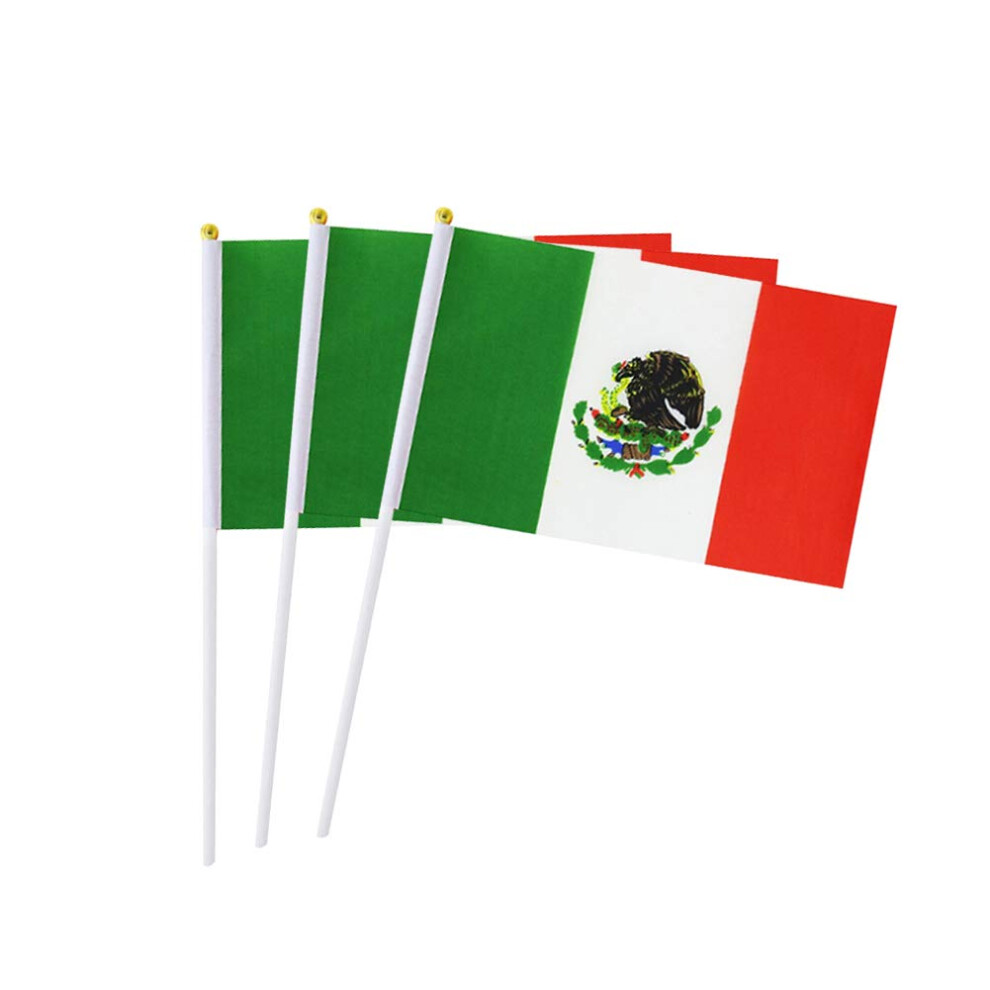 Mexiko-Flagge, Mexikanische Handflaggen, Kleine Stabflaggen F R Partys, Klassenzimmer, Garten, Olympische Spiele, Festivals, Clubs, Paraden, Part-image