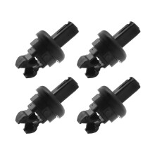 Micro Traders 79916JD00A Auto-Heckgep   ckablage-Schnuraufh   nger-Clips, schwarzer Kunststoff, Stecknieten, Zierleistenhalterungen, 4 St   ck