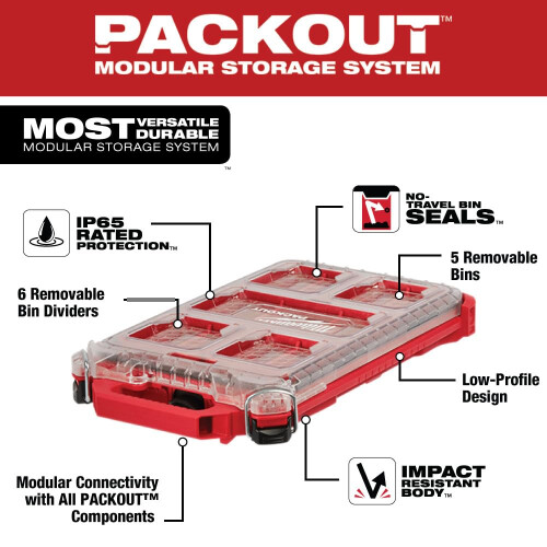 Milwaukee Milwaukee 48-22-8436 Packout Συμπαγής Οργανωτής Χαμηλού Προφίλ 1
