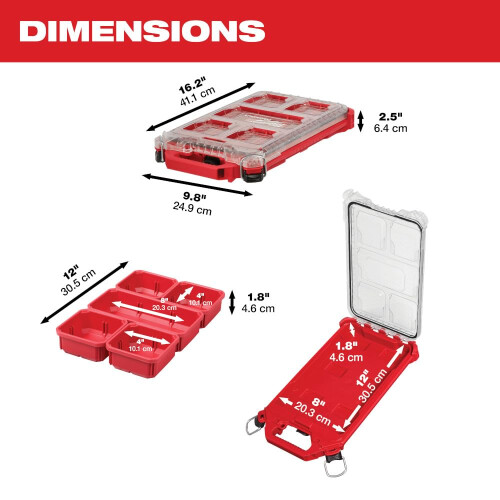 Milwaukee Milwaukee 48-22-8436 Packout Συμπαγής Οργανωτής Χαμηλού Προφίλ 2