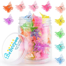 Mini Clipes de Cabelo Borboleta, Pequenos Clipes Brilhantes, Acessórios Coloridos para Meninas e Mulheres