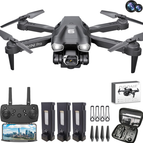 Mocvoo Drone con dos cmara para adultos 1080p HD Mini Drones FPV para ...