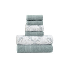 Conjunto de Toalhas Jacquard Reversíveis Modern Threads Capri 6 Peças - Super Absorventes