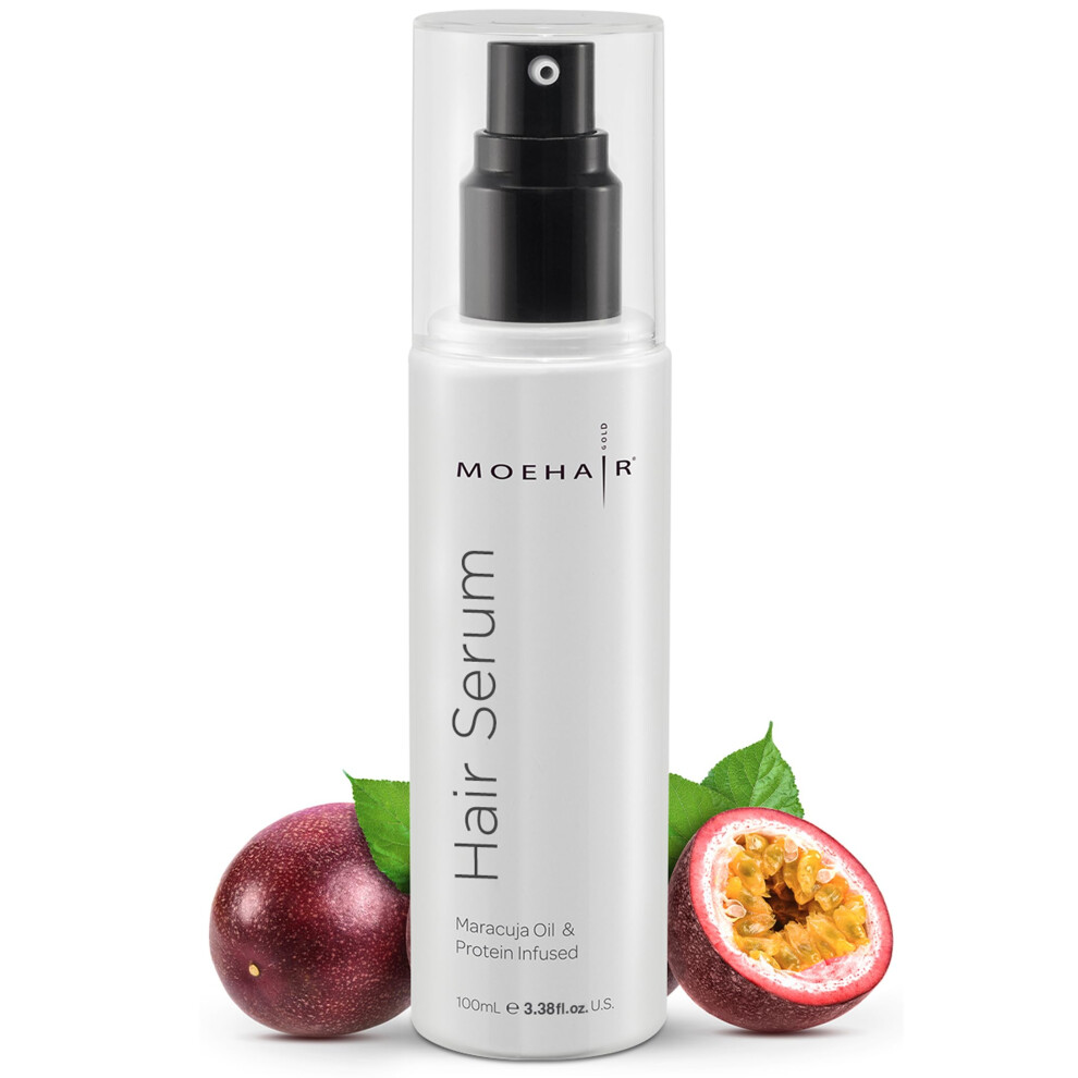 Moehair Anti Frizz Hair Serum | Infused With Maracuja Oil And Protein | Hair Serum For Frizzy Hair | Paraben And Sulfate-Free Hair Smoothing Serum | F