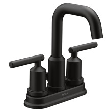 Moen Gibson Matte Noir Black a deux manches Centerset High Arc Modern Koderal Room Watch With Drain Assembly Fauce de lavabo noir contemporain po
