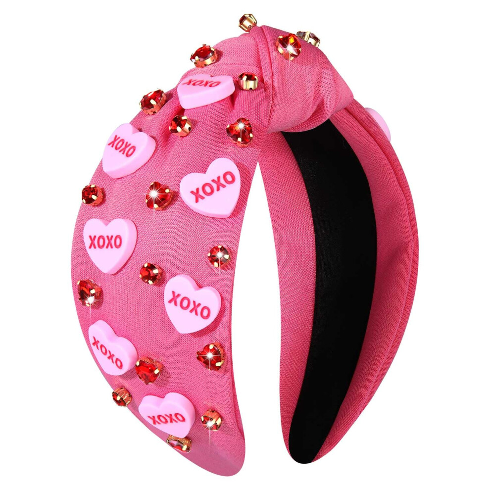 Mokkia Valentines Day Celenky Pro Eny Konverzace Srdce Knotted Celenka Ruov Cerven Trasov Celenka Irok Top Knot Celenka Valentine Party Favor-image