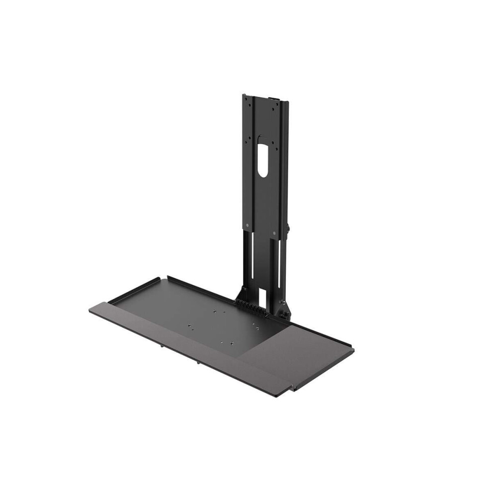 Monoprice Workstation Wall Mount For Keyboard And Monitor - Supports Vesa 75X75 And 100X100 Monitors That Weigh Up To 55 Lbs Keyboard Tray Supports U 889028097274