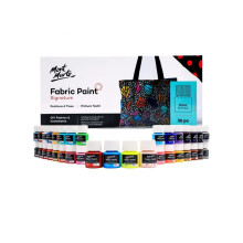Mont Marte Signature Fabric Paint  36pc x 20ml (07oz)  Suitable for DIY Fashion and Homewares