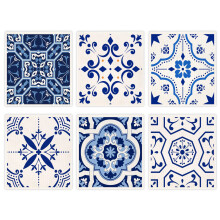 Morigins Swedish Dish Clothes Pack of 6  Reusable  Absorbent Hand Towels for Kitchen  Bathroom and Cleaning Counters - Blue Cellulose Sponge Cloth