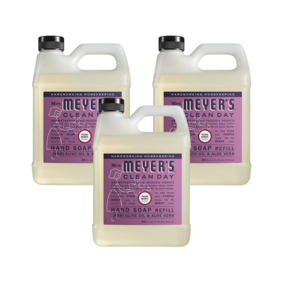 Mrs. Meyer's Clean D Mrs. Meyer's Clean Day Plum Berry Scent Hand Soap Refill 33 Fl Oz. (Pack Of 3)