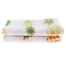 Musselin-Pucktuch, quadratische Decken, Baby-Empfangsdecke, Wickeltuch, Wickeltuch fr Mdchen, Duschgeschenk  groe Ananas