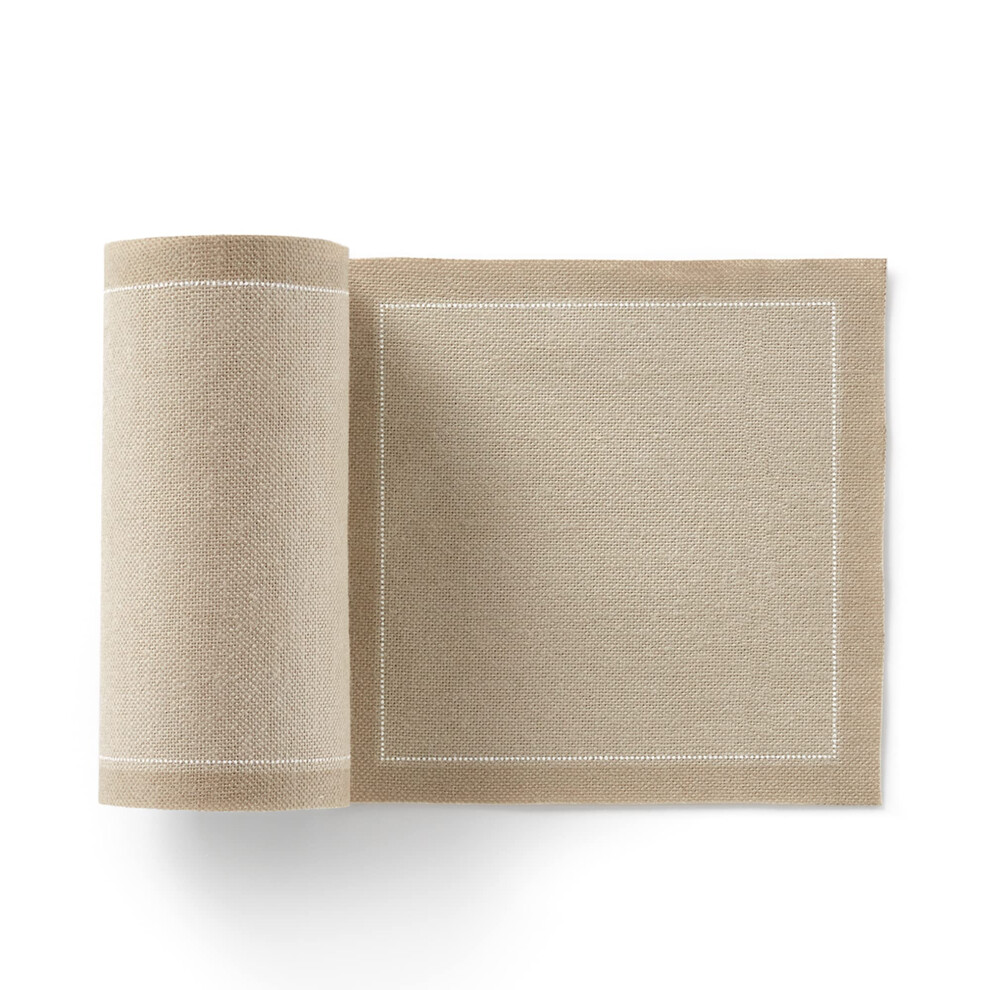 Serviette de cocktail en coton MY DRAP, 50 unit   s par rouleau, 4,5 x 4,5 pouces, sable