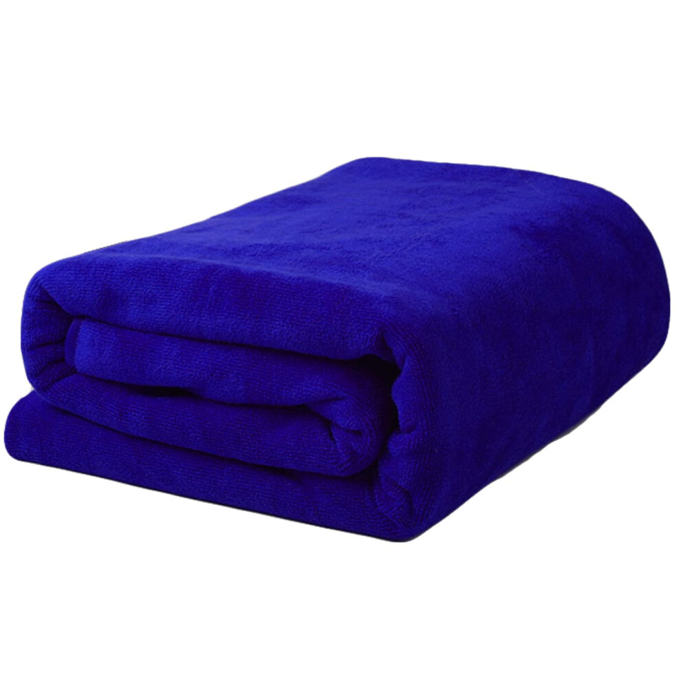 MYLSMPLE Luxury Microfiber Bath Towel Extra Large Bath Sheet Blue Beach Towel Fast Drying Hotel Bathroom Towel 36 Inch X 72 Inch  Dark Blue-image-OPC-PFPGV2V-NEW