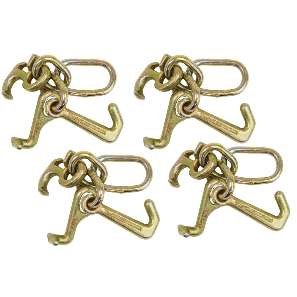 Mytee Products (4 Pack) Rtj Cluster Hook Heavy Duty Wrecker Hauler Tow Towing Truck Chain Pair R T J 880888282473