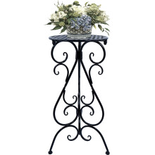 NAKUPE Plant Stand Indoor Outdoor 22.5 Inch Tall Metal Flower Pot Stands Single Planter Holder Pedestal for Corner Patio Balcony Garden Porch F