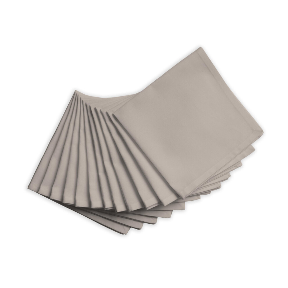 Lot de 12 serviettes | Serviettes de table en tissu | Serviettes de table Calicot en coton 50 x 50 cm | Serviettes lavables et r   utilisables pour