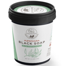 Natural Elephant Moroccan Black Soap With Eucalyptus Essential Oil 1kg (2.2 lbs) Bulk Size
