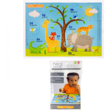 Neat Solutions Table Topper Disposable Stick-on Placemats in Reusable Package Gender Neutral 12 x 18 60 Count Pack of 1 Styles May Vary