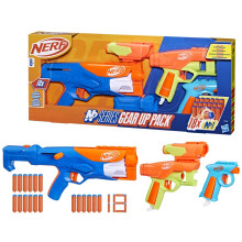 Nerf N Series Gear Up Pack 3 x Blasters 18 Nerf N1 Darts Compatible Only with Nerf N Series Blasters - Board Game