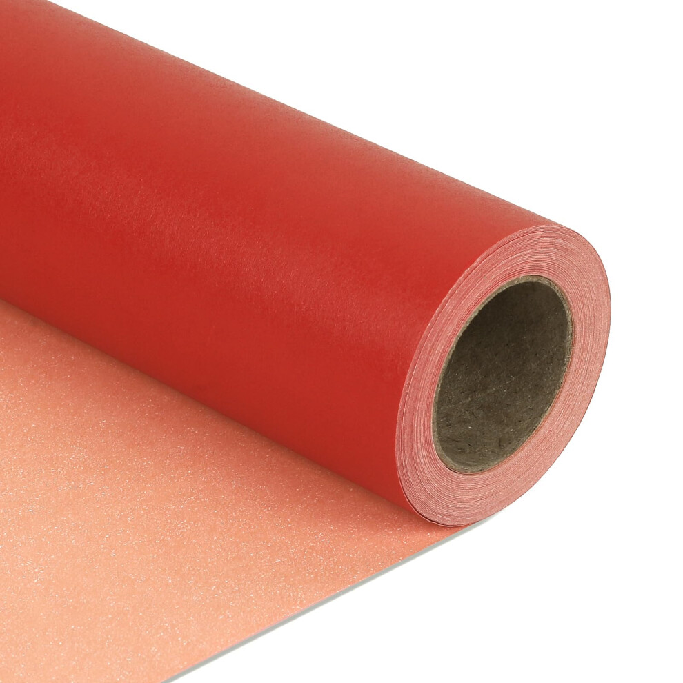 Papier cadeau NESCCI rouge mat, couleur unie, papier nacré brillant, idéal pour un mariage, la Saint-Valentin, un anniversaire, Noël, une baby sh
