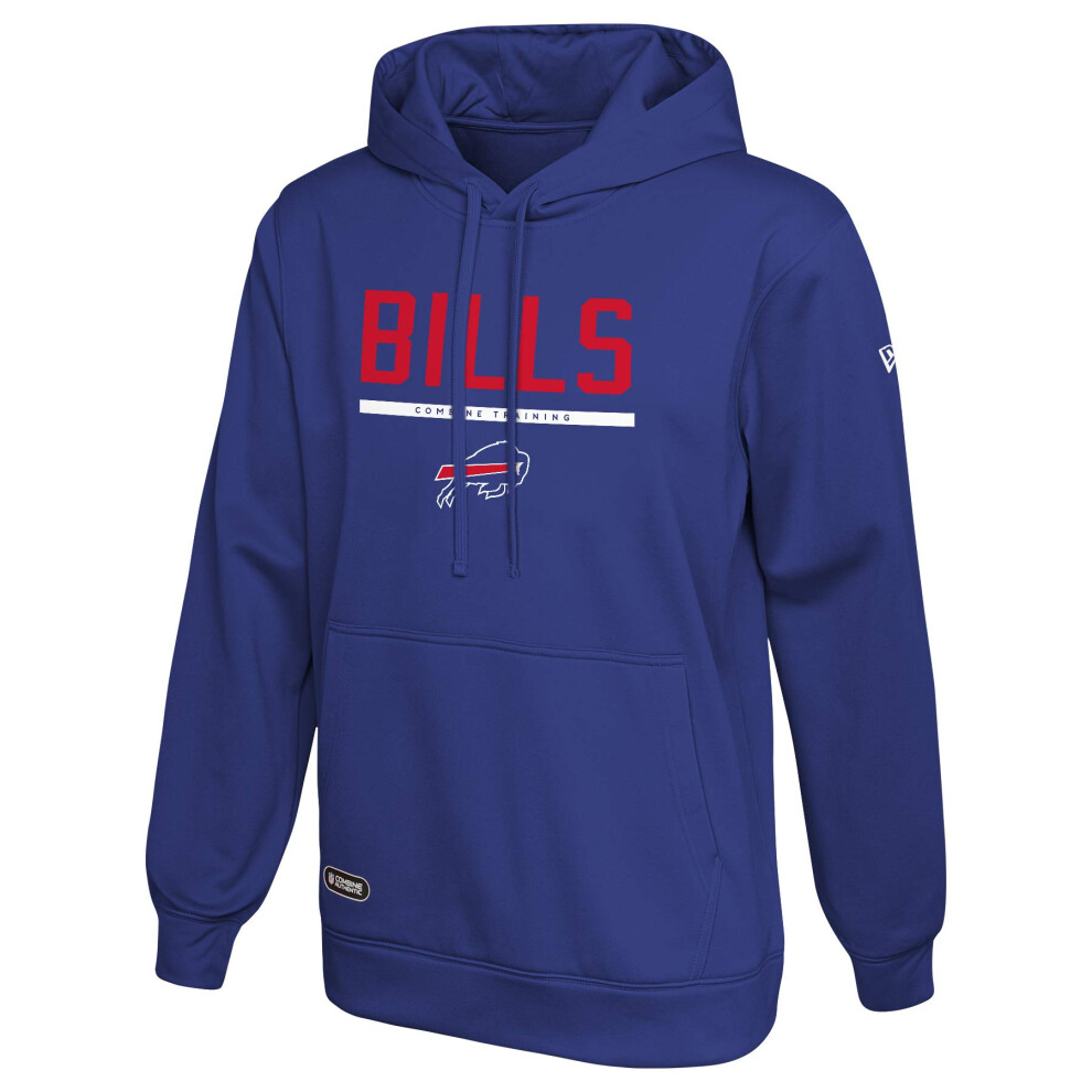 New Era NFL Men's Safety Performance Pullover Hooded Sweatshirt  Pro Football Fleece Hoodie   Buffalo Bills  X-Large