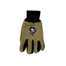 Gants bicolores des Penguins de Pittsburgh de la LNH, or/noir
