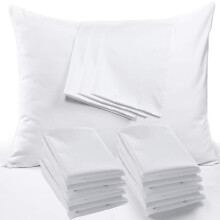 Niagara 12 Pack of Pillow Protectors with Zipper Standard Size Effective Dust Protection Quiet Stay in Place Pillow Covers Breathable Case for Pil