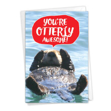 Nobleworks - Funny Jubil?umskort - Romantisk ?gtef?lle Humor Gifte par Jubil?um Notecard - Otterly Awesome C6574iang