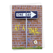 NobleWorks Yksi p   iv    kerrallaan - Toipumisvuosip   iv   kortti kirjekuorella (463 x 675 tuumaa) - Street Sign of Life 9707