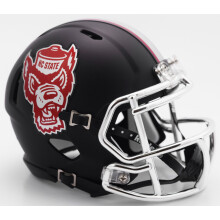 Casco Riddell NCAA North Carolina State Wolfpack Mini SpeedHelmet R plica Mini Speed Estilo Negro Dise o Howl Colores del equipo Talla nica