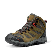 NORTIV 8 Mens Hiking Boots Waterproof Work Suede Outdoor Trekking Backpacking Mountaineering Lightweight Trails Shoes Size 11 M US Olive-Suede 160448_