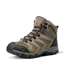 NORTIV 8 Mens Hiking Boots Waterproof Work Suede Outdoor Trekking Backpacking Mountaineering Lightweight Trails Shoes Size 12 M US Taupe-Suede 160448_