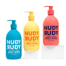 Nudy Rudy - 3 Pack Gel de Duche - Sea. Salt. Suds, Berrylicious & Hunny Bunny - Aloe, Mel, Vitamina E