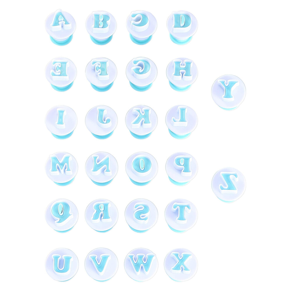 Nuoda Lot de 26 lettres majuscules pour d   coration de g   teaux, fondants, biscuits, tampons     biscuits, gaufreurs, emporte-pi   ces, DIY