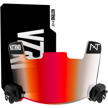 Nxtrnd VZR1 Football Visor Flat Lens Technology sopii aikuisten ja nuorten jalkapallokypäriin (kirkas punainen)