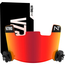Nxtrnd VZR1 Football Visor Flat Lens Technology sopii aikuisten ja nuorten jalkapallokypriin (punainen)