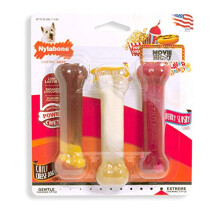 Nylabone Flavor Frenzy Power Chew Dreierpackung Chili Cheese Dog Popcorn & Kirsche Klein/Normal (3 St ck)
