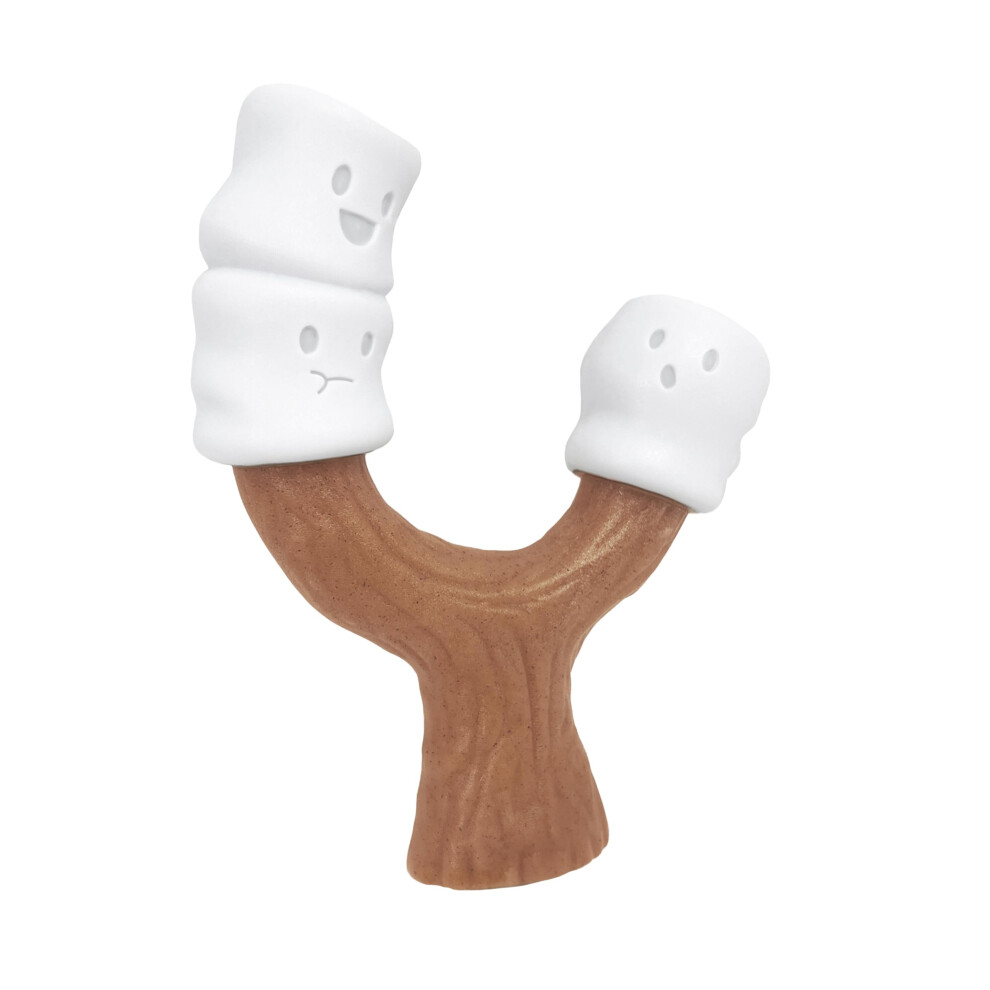 Nylabone Strong Chew Marshmallow Stick Dog Chew Toy  Cute Dog Toys for Aggressive Chewers  Cheese Flavor  Toasted Marshmallow & Peanut Butter Flavor