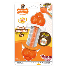 Nylabone Strong Chew Sneaky Snacker Treat-speelgoed voor honden Interactief kauwspeelgoed voor honden, smaak Bacon Medium/Wolf - tot 35 lbs. (1 stuk)