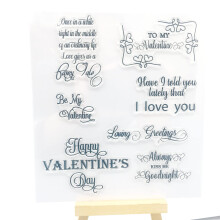 NZJ Happy Valentine's Day Sweet Love Kiss Clear Stamps voor het maken van kaarten, decoratie en doe-het-zelf scrapbooking (Happy Wedding Day) (voor m