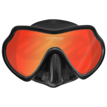 Oceanways SuperView-HD Mask - Svart silikon