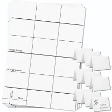 OfficeGear XS Tent Cards (495 Cards) Table Place Cards - Perforated Printable Folding Name Cards for Conference Exhibitions Weddings - 9 Cards per A