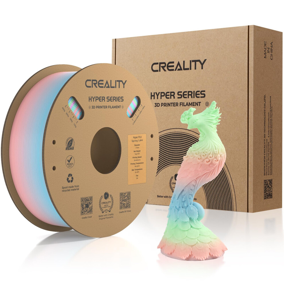 Official 3D Printer Filament Hyper PLA Filament Creality PLA 3D Printing Filament for High-Speed Printing Durable and Resistant Smooth Dimens