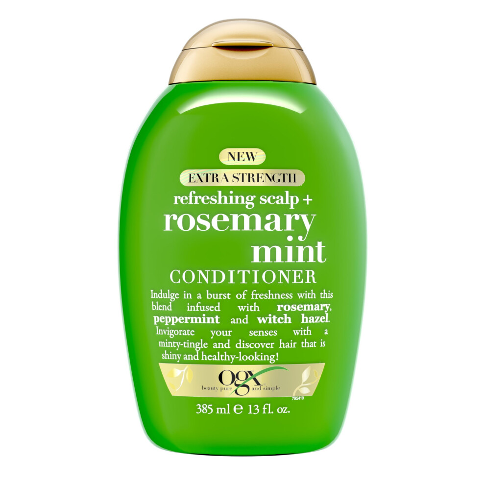 Photos - Hair Product OGX Extra Strength Refreshing Scalp + Rosemary Mint Conditioner Nourishing Hair Conditioner Infused with Rosemary Mint for S