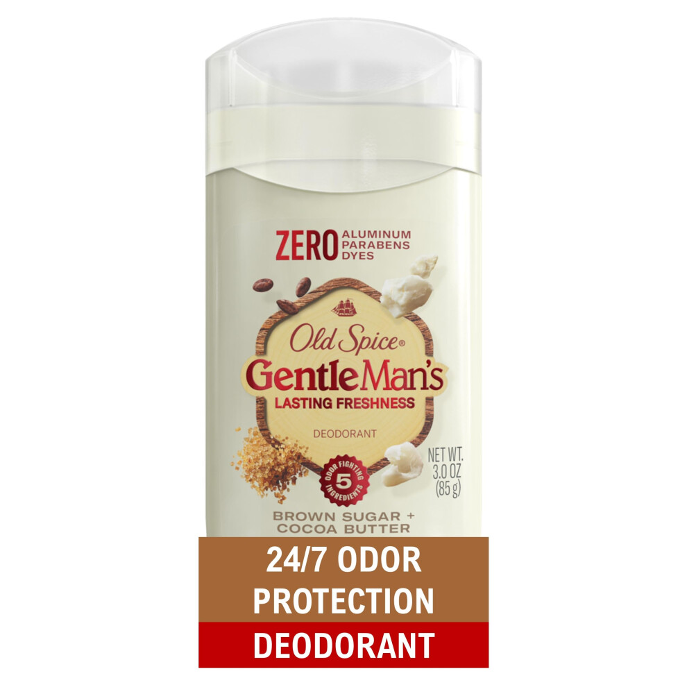 Old Spice GentleMan's Deodorant For Men  24/7 Mineral Fortified Freshness  Aluminum Free  Brown Sugar & Cocoa Butter Scent  3.0 oz