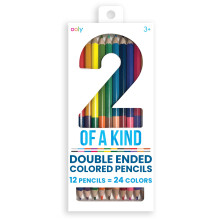 Ooly doppelseitige Buntstifte [12er-Set] 12 Buntstifte mit 24 Farben, Zeichen- und Buntstifte fr Kinder und Erwachsene, buntes Schulzubehr fr Kuns