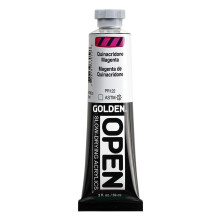 OPEN Slow-Drying Acrylics frn GOLDEN Quin. Magenta 2 fl oz. tub Professionell Akrylfrg Transparent