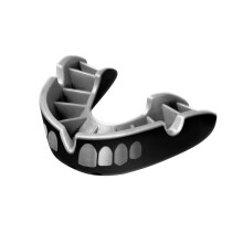 Opro Silver Level Silver Grillz Voksen og ungdomssportmundbeskyttelse med Case Gum Shield med revolution?r passende teknologi til hockey rugby bo