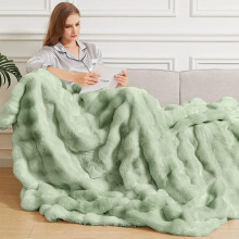 ORINOVA Sage Green Fluffy Furry Blanket Comfy Blanket Cozy 60x80 Faux Fur Blanket for Living Room Bed Thick Ultra Soft Fuzzy Throw Blanket Home Gifts